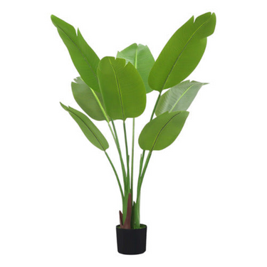 Planta Artificial Banano Con Maceta Decoración Altura 120 Cm