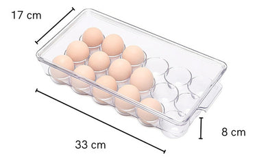 Huevera Caja Organizador Acrilico Capacidad 18 Huevos