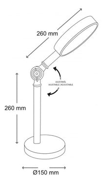 Lampara Escritorio Mesa Nordica Articulada Metal Y Madera
