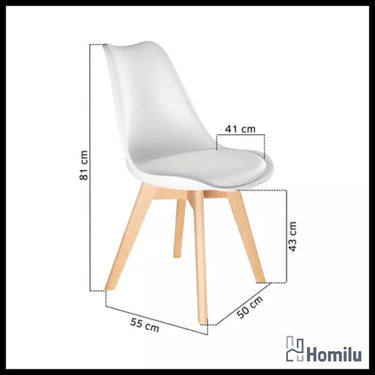 Juego De Comedor Eames Mesa Redonda + 4 Sillas Acolchonadas