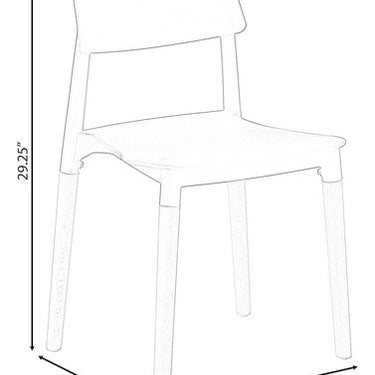 Silla Comedor Milán Plástico Madera Moderna Living