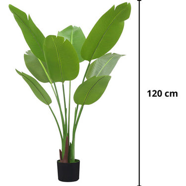 Planta Artificial Banano Con Maceta Decoración Altura 120 Cm