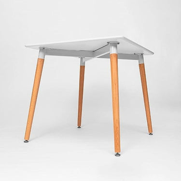 Mesa Eames Cuadrada 80cm Patas De Madera Calidad Premium