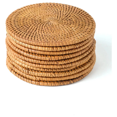 Set X6 Posavasos Redondo 10cm Rattan Deco Homilu