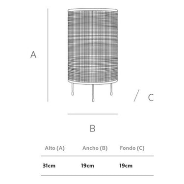 Lampara De Mesa Rattan Luminaria Portátil Diseño