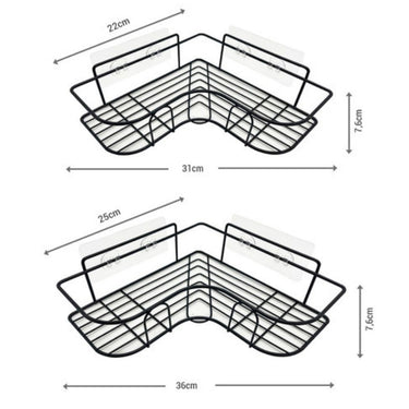 Set X2 Estantes Organizador Esquinero Baño Ducha Adhesivo
