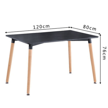 Mesa Comedor Eames Rectangular 120x80 Calidad Premium