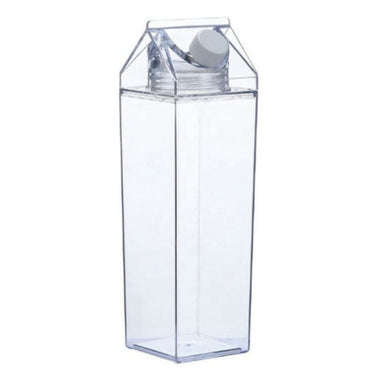 Botella Acrilica Estilo Caja De Leche Grande 1 Litro