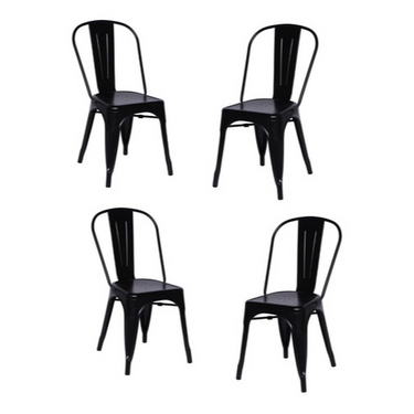 Set X4 Sillas Tolix Metal Comedor Living Jardin Vintage