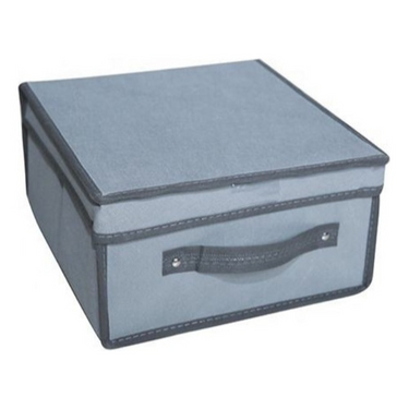 Caja Organizadora De Tela Rígida Con Tapa 30x30x15cm