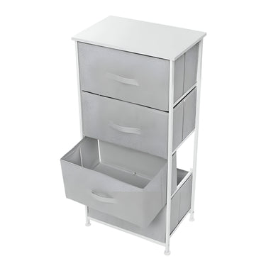 Mueble Organizador 4 Cestos Cajones Tela Estructura Acero - Gris