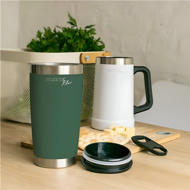 Vaso Termico C/Destapador 560ml Ac.Inox Verde