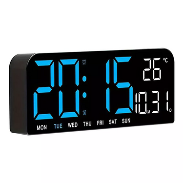 Reloj Despertador LED Mesa Pared Calendario Temperatura