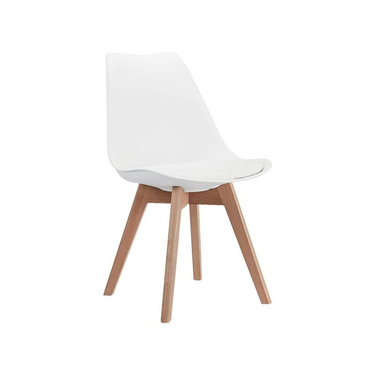 Silla Tipo Eames Acolchonada Madera Comedor Excelente